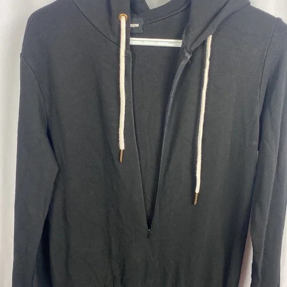 MONROW Revolve Supersoft Fleece Hooded Jumpsuit - Black - Size Small - Picture 14 of 16